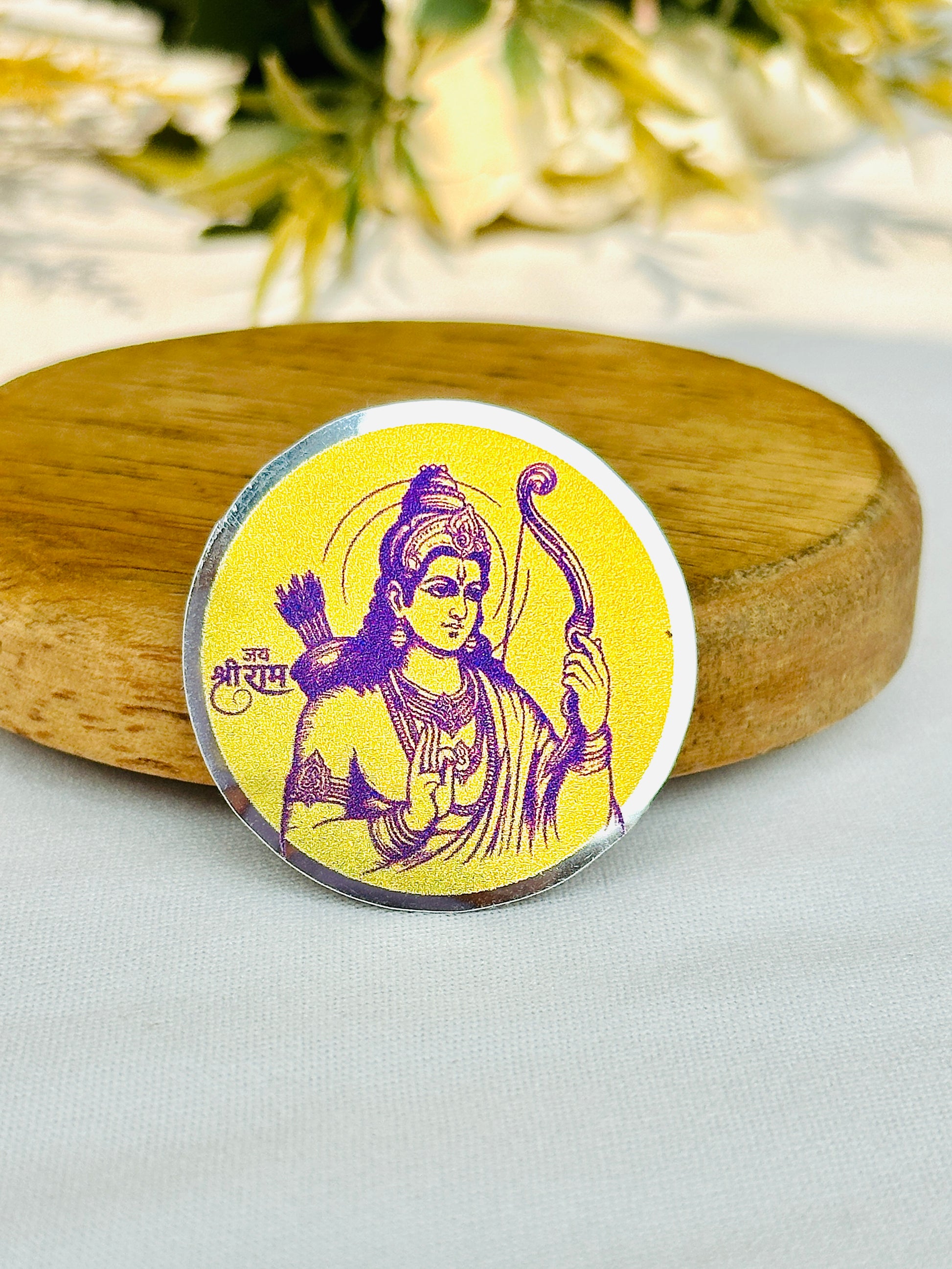 Jai Shree Ram Sticker (Pack of 10pcs) - Size- 1.5*1.5 Inch – Dhwani Shop