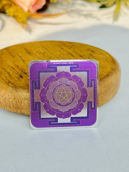 Purple Shree Yantra Sticker (Pack of 10pcs)