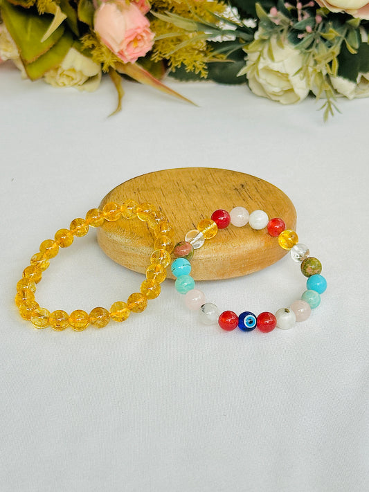 Chunnu Munnu ki Kilakri (Powerful Conceive - Protection (Pregnancy) & Yellow Citrine Bracelet) - Abhimantrit & Certified