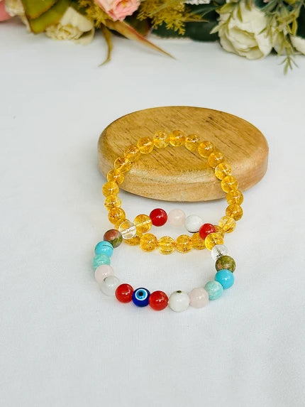 Chunnu Munnu ki Kilakri: Powerful Conceive - Protection (Pregnancy) & Yellow Citrine Bracelet - Abhimantrit & Certified