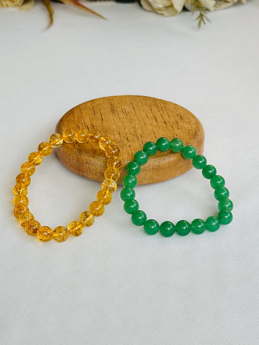 Paisa hi Paisa (Green Aventurine & Yellow Citrine Bracelet) - Abhimantrit & Certified