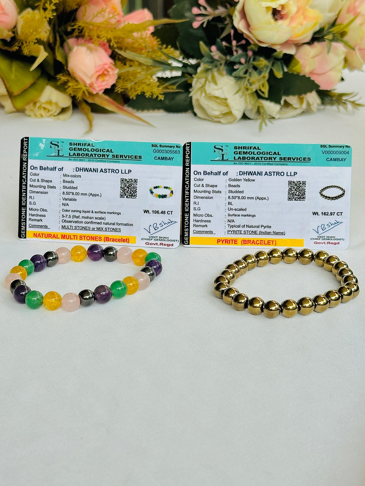 Health and Wealth (Golden Pyrite & Good Health Well Being Bracelet) - Abhimantrit & Certified