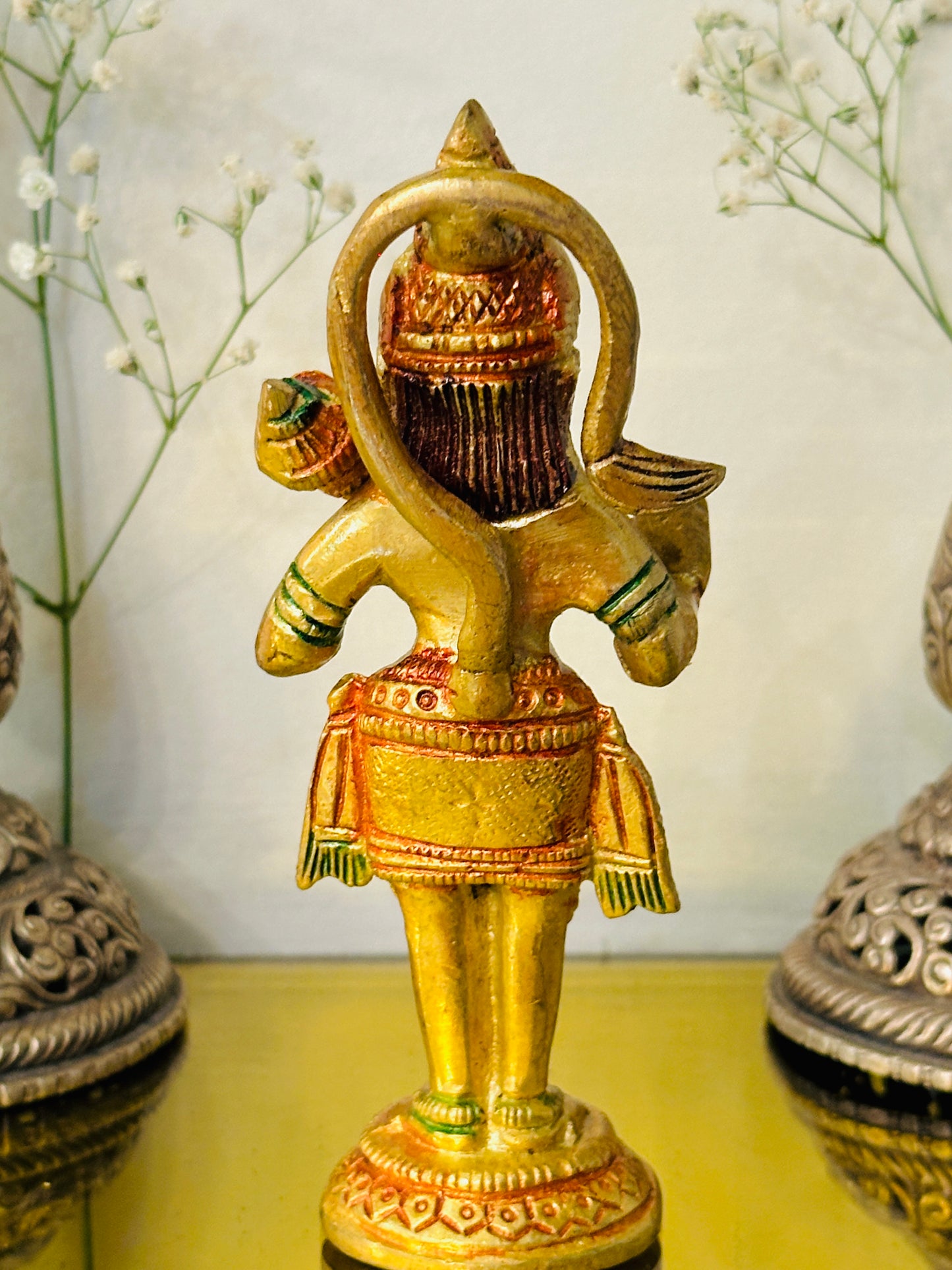 Brass Standing Hanuman Idol (5inch) 370g - Abhimantrit