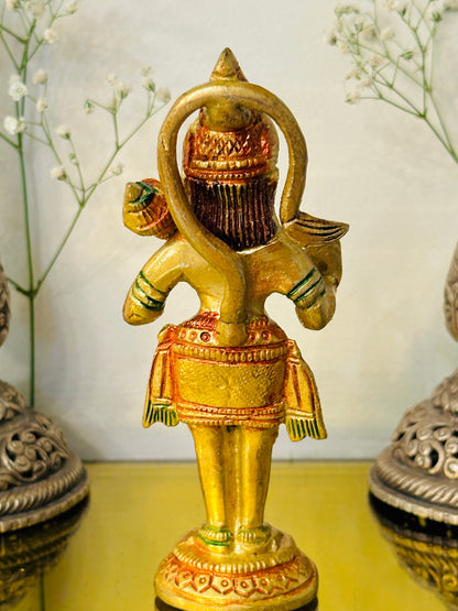 Brass Standing Hanuman Idol (5inch) 370g - Abhimantrit