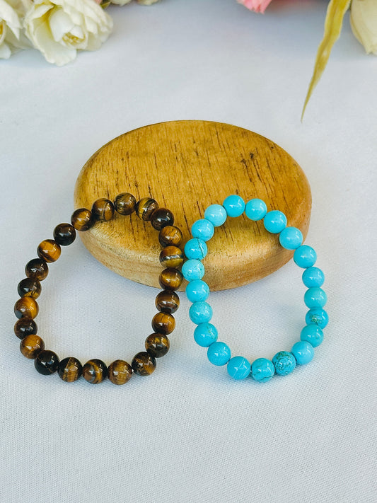 Confidence Booster (Tiger Eye & Turquoise) - Abhimantrit & Certified