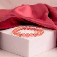 Cherry Quartz Crystal Bracelet