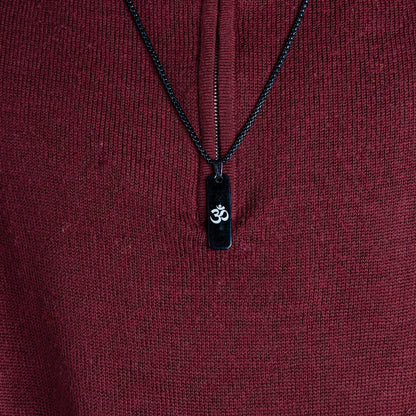 Black Om Blessing & Protection Pendant - Abhimantrit