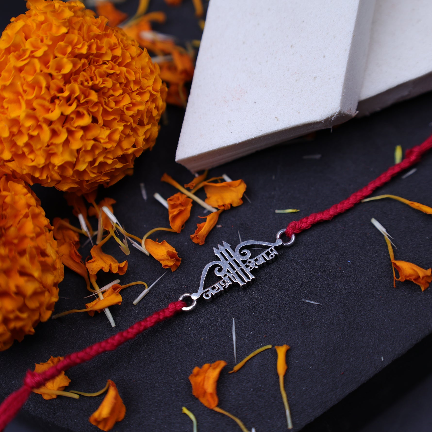 925 Pure Silver Jai Shree Shyam Rakhi for Protection, Prosperity & Divine Blessings