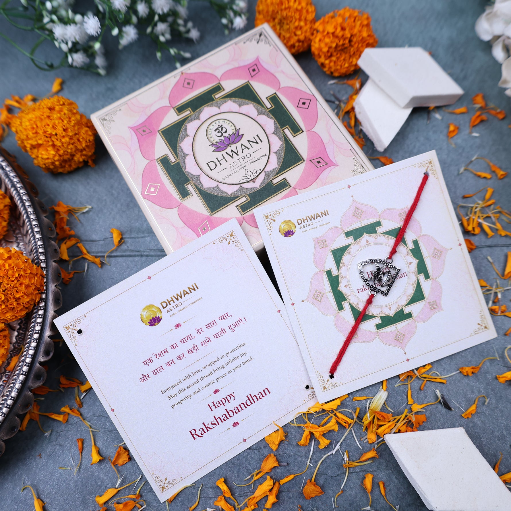 925 Pure Silver Kalash Rakhi for Prosperity, Abundance & Divine Blessings