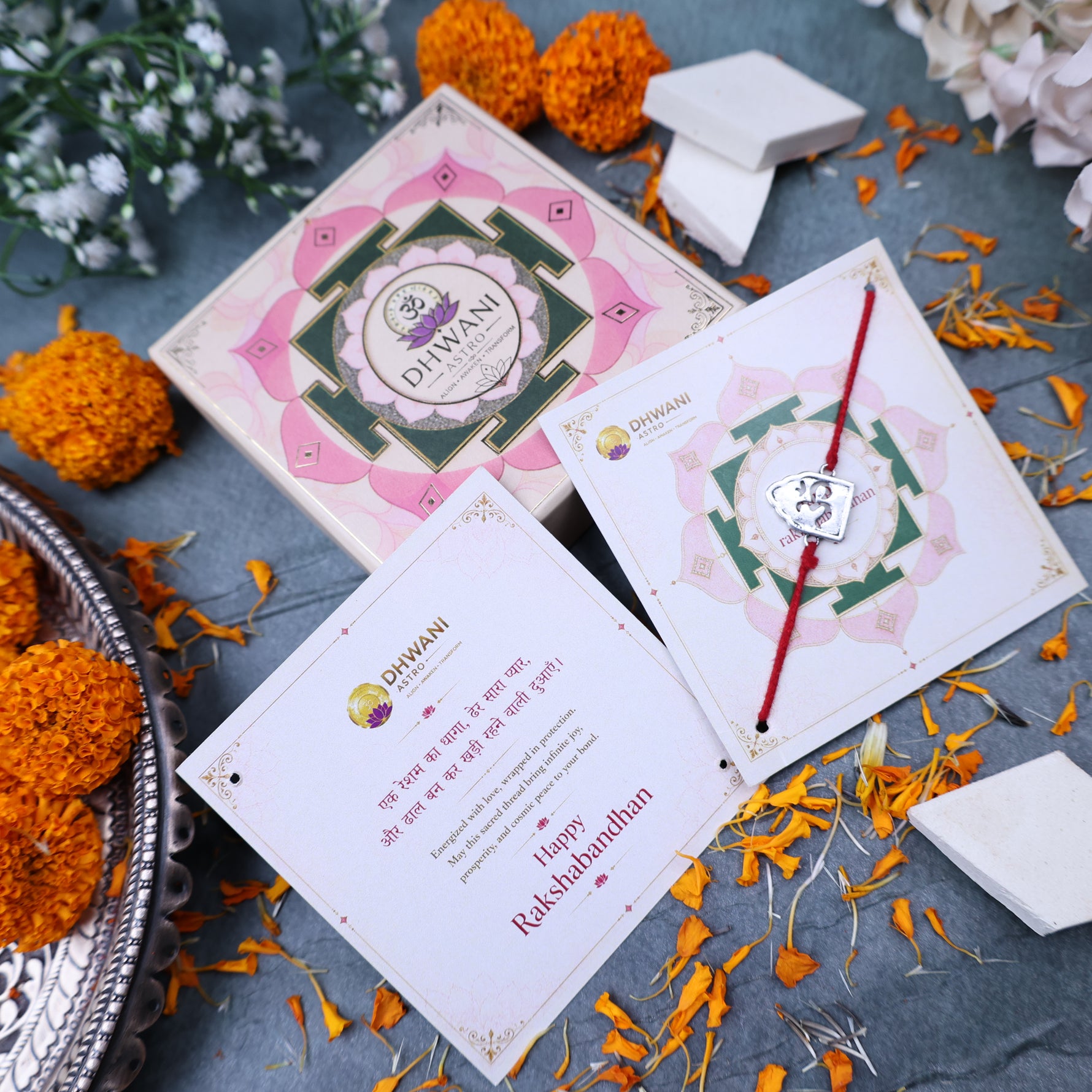 925 Pure Silver OM Rakhi for Peace, Protection & Divine Blessings