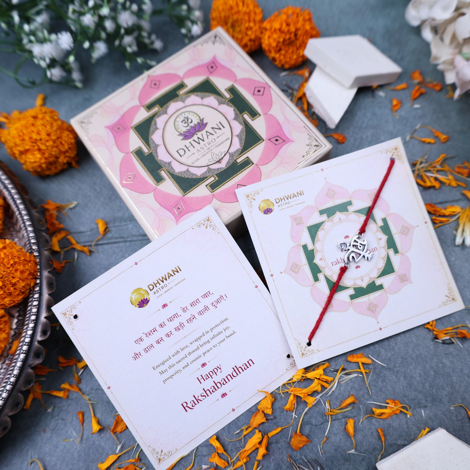 925 Pure Silver Ram Thread Rakhi for Divine Protection