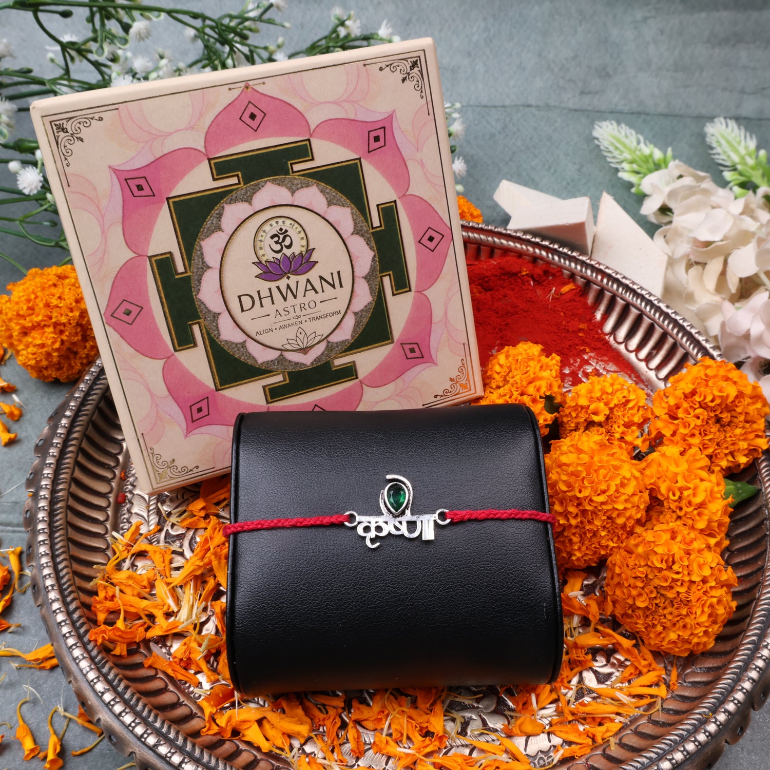 925 Pure Silver Krishna Rakhi for Love, Protection & Lord Krishna's Divine Blessings