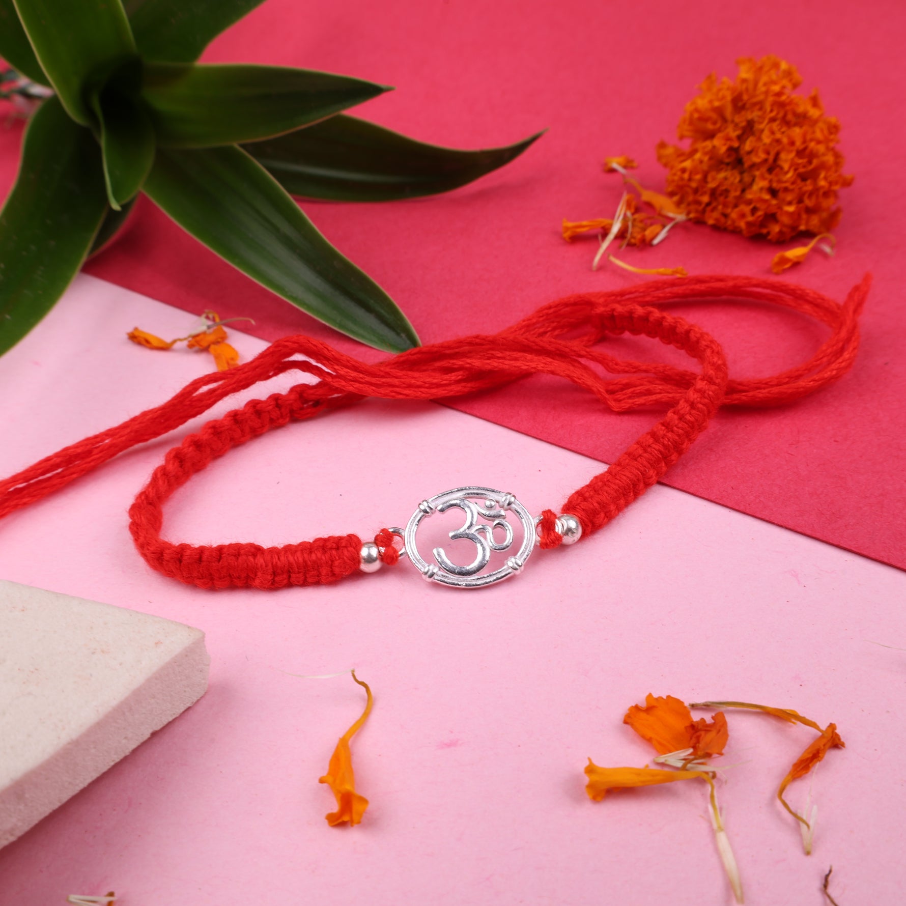 925 Sterling Silver Om Rakhi | Premium Raksha Bandhan Rakhi for Brother
