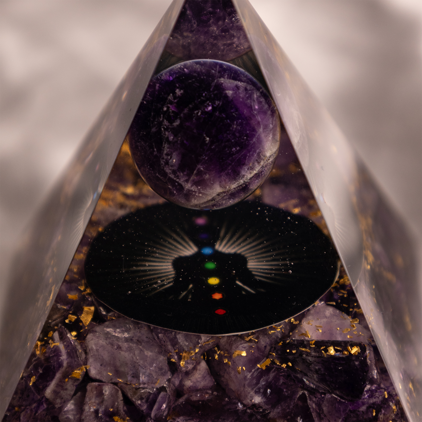 Amethyst Universe Energy Pyramid - Abhimantrit