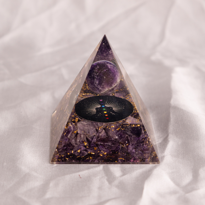 Amethyst Universe Energy Pyramid - Abhimantrit