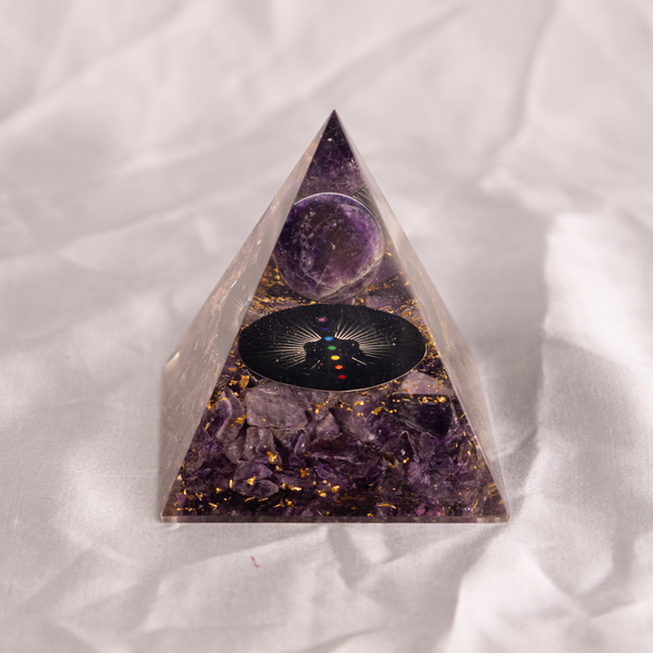 Amethyst Universe Energy Pyramid - Abhimantrit