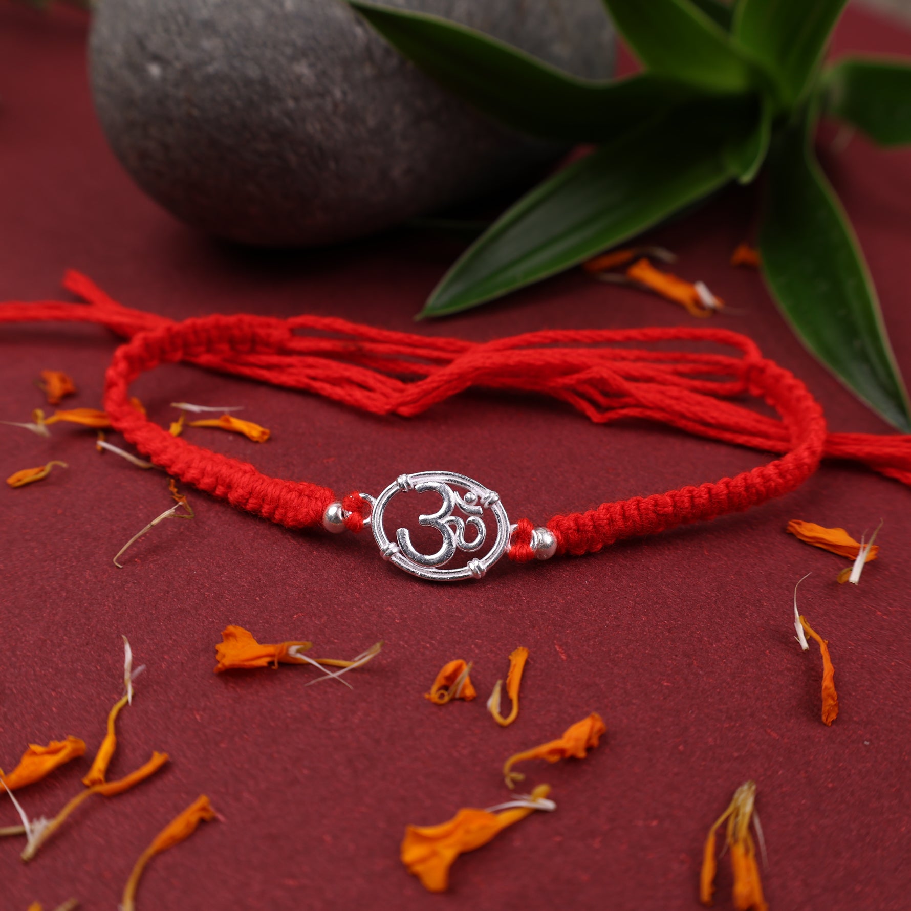 925 Sterling Silver Om Rakhi | Premium Raksha Bandhan Rakhi for Brother