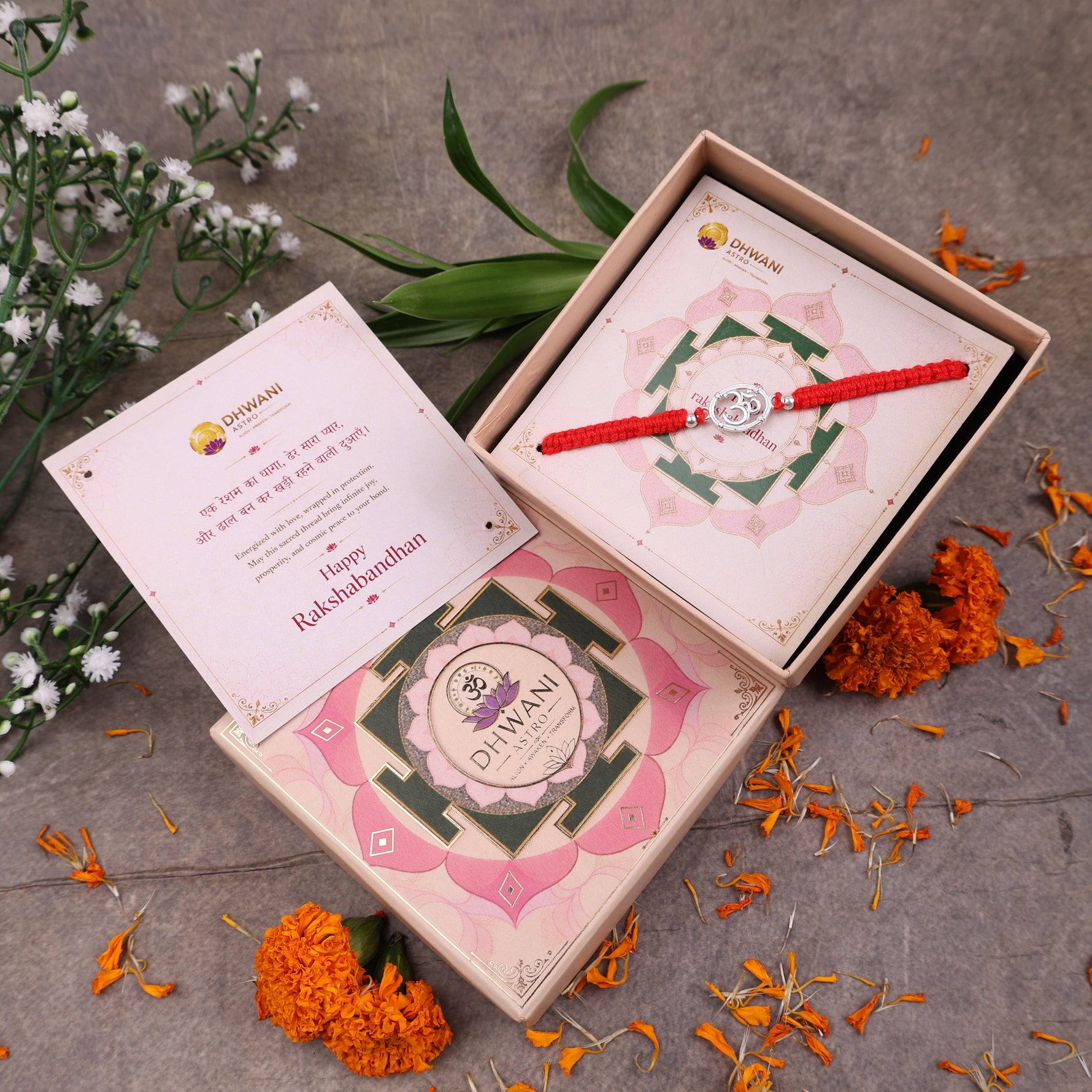 925 Sterling Silver Om Rakhi | Premium Raksha Bandhan Rakhi for Brother