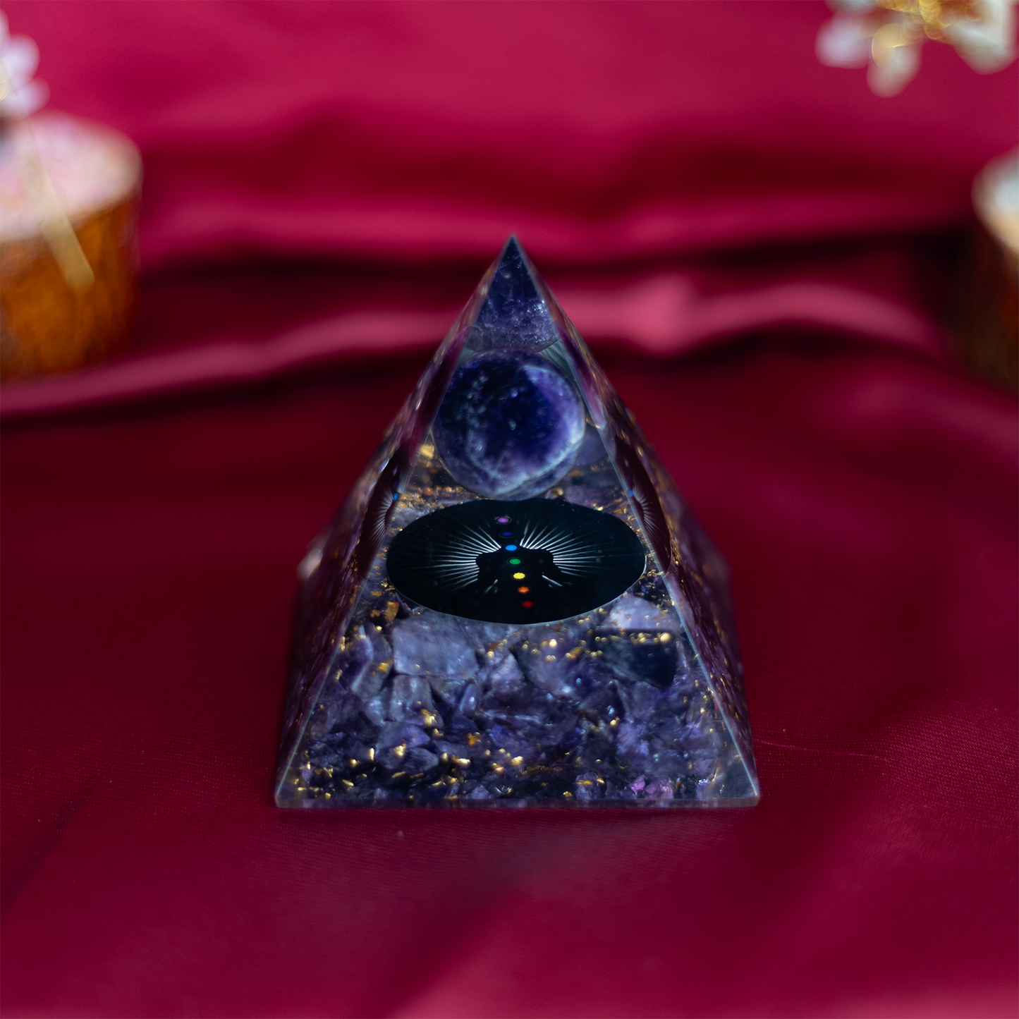 Amethyst Universe Energy Pyramid - Abhimantrit