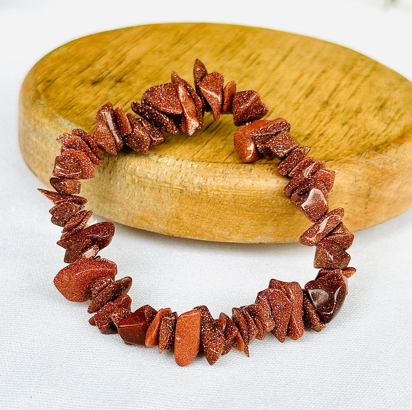 Stone of Confidence, Positive Attitude & Motivation: Red Gold Uncut Bracelet - Abhimantrit & Certified