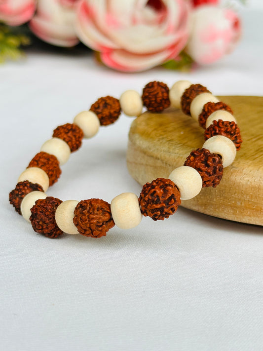 Tulsi and Rudraksha Bracelet - Abhimantrit & Certified