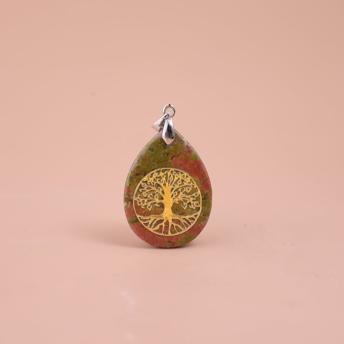 Unkite Stone Tree of Life Pendant for Ancestral Connection & Energy Balance – Abhimantrit & Certified