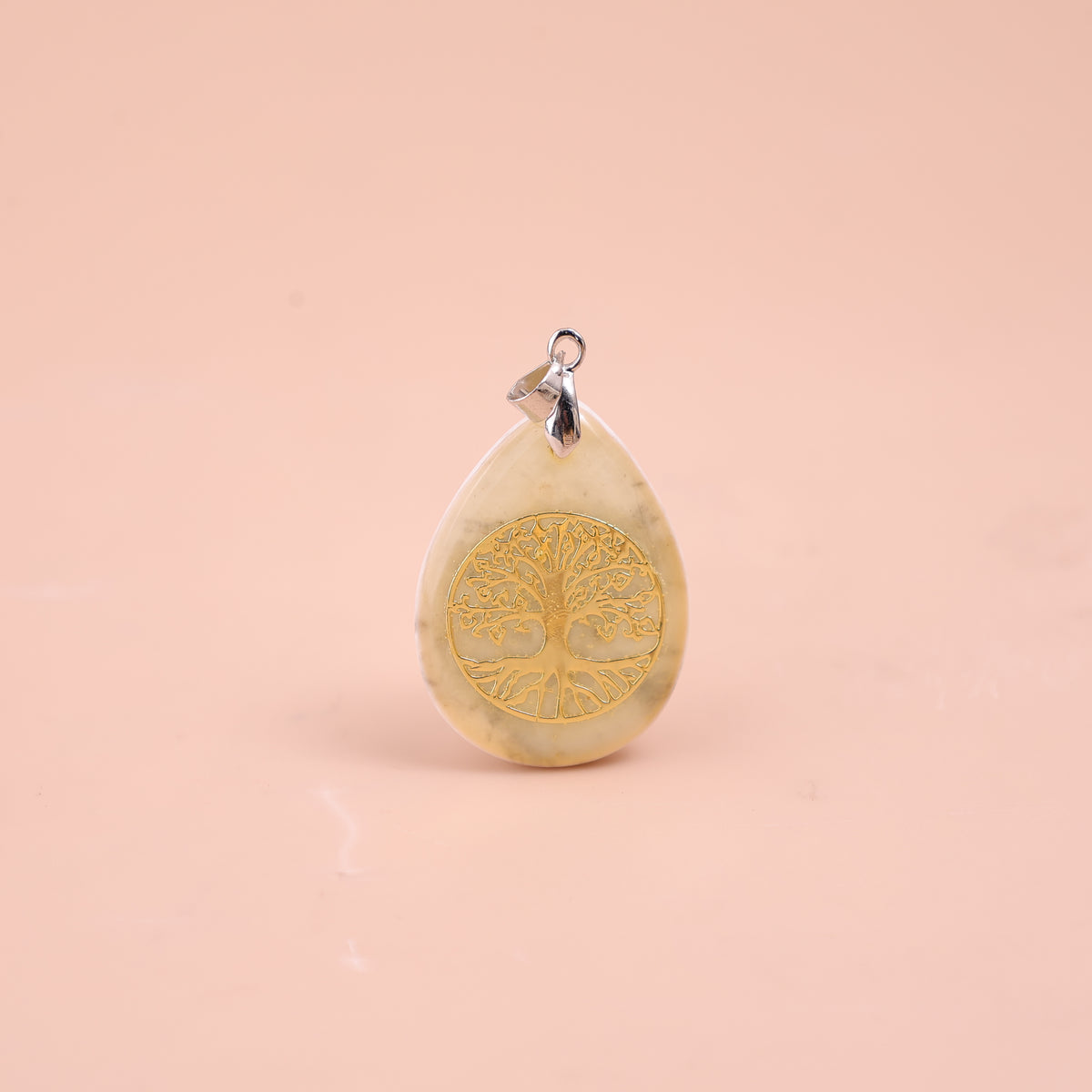 Howlite Stone Tree of Life Pendant for Mental Peace & Emotional Healing– Abhimantrit & Certified