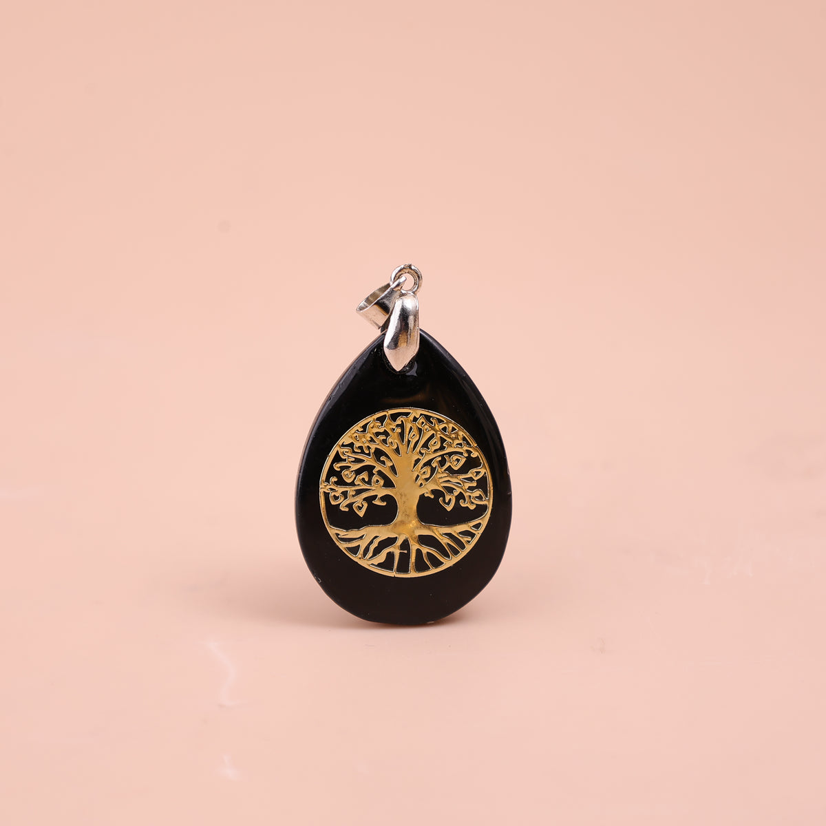 Natural Black Obsidian Tree of Life – Protection, Grounding & Positive Energy