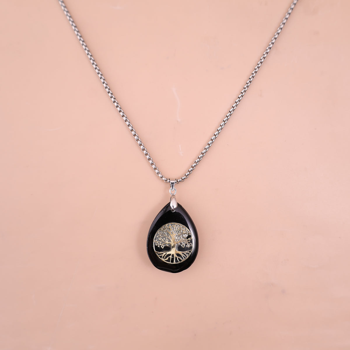 Natural Black Obsidian Tree of Life – Protection, Grounding & Positive Energy