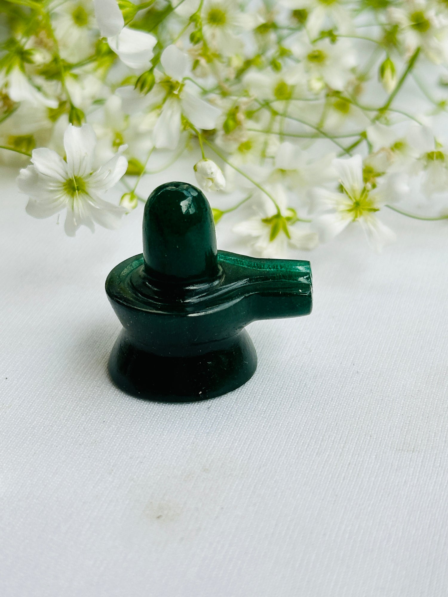 Green Jade Shivling(3cm) - Abhimantrit
