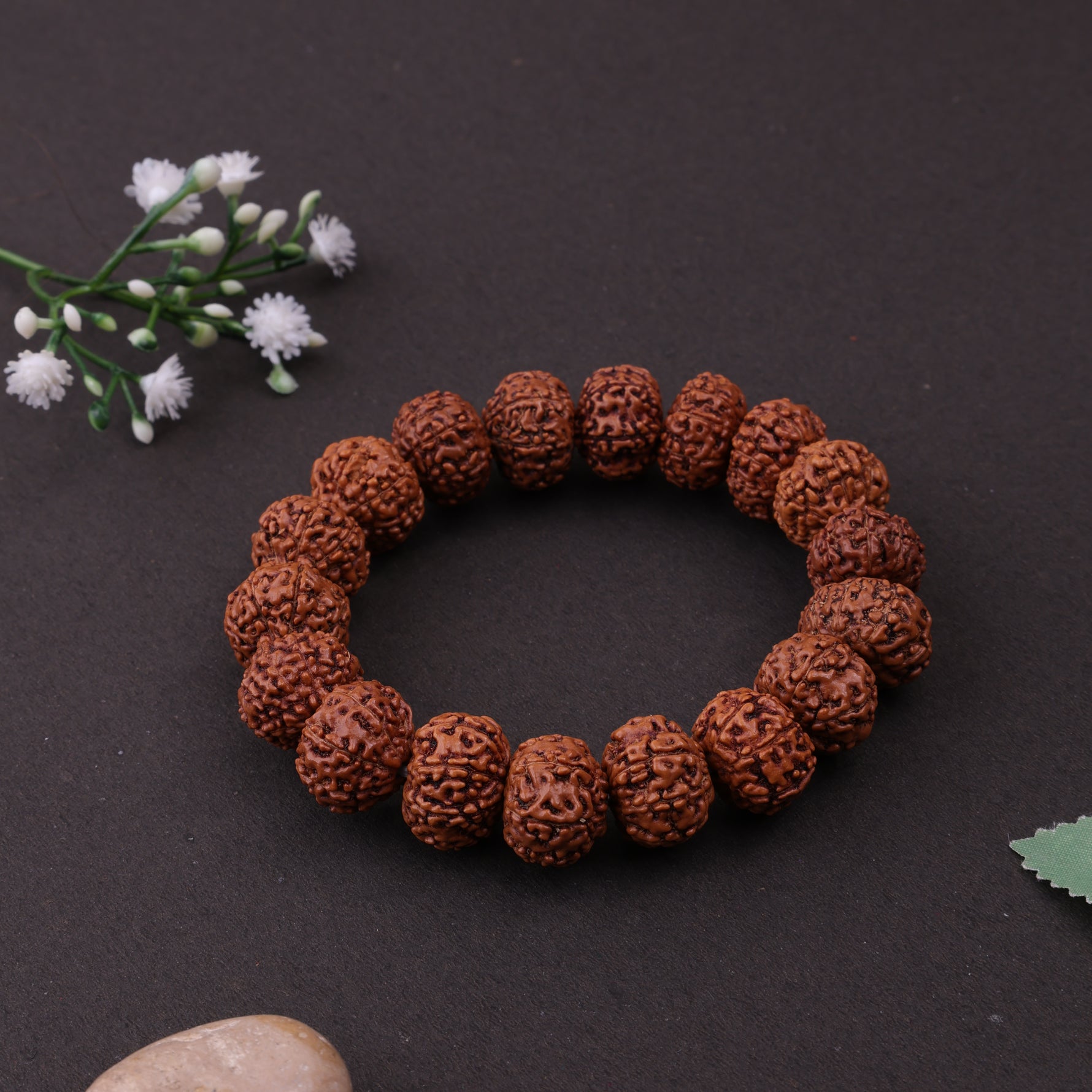 Nepali 7 Mukhi Rudraksha Bracelet for Wealth, Prosperity & Stability