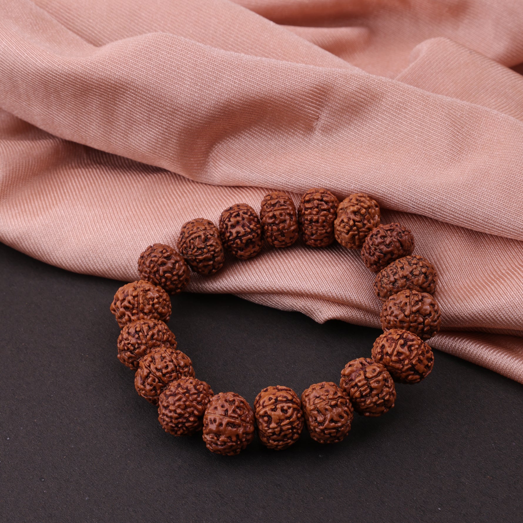 Nepali 7 Mukhi Rudraksha Bracelet for Wealth, Prosperity & Stability