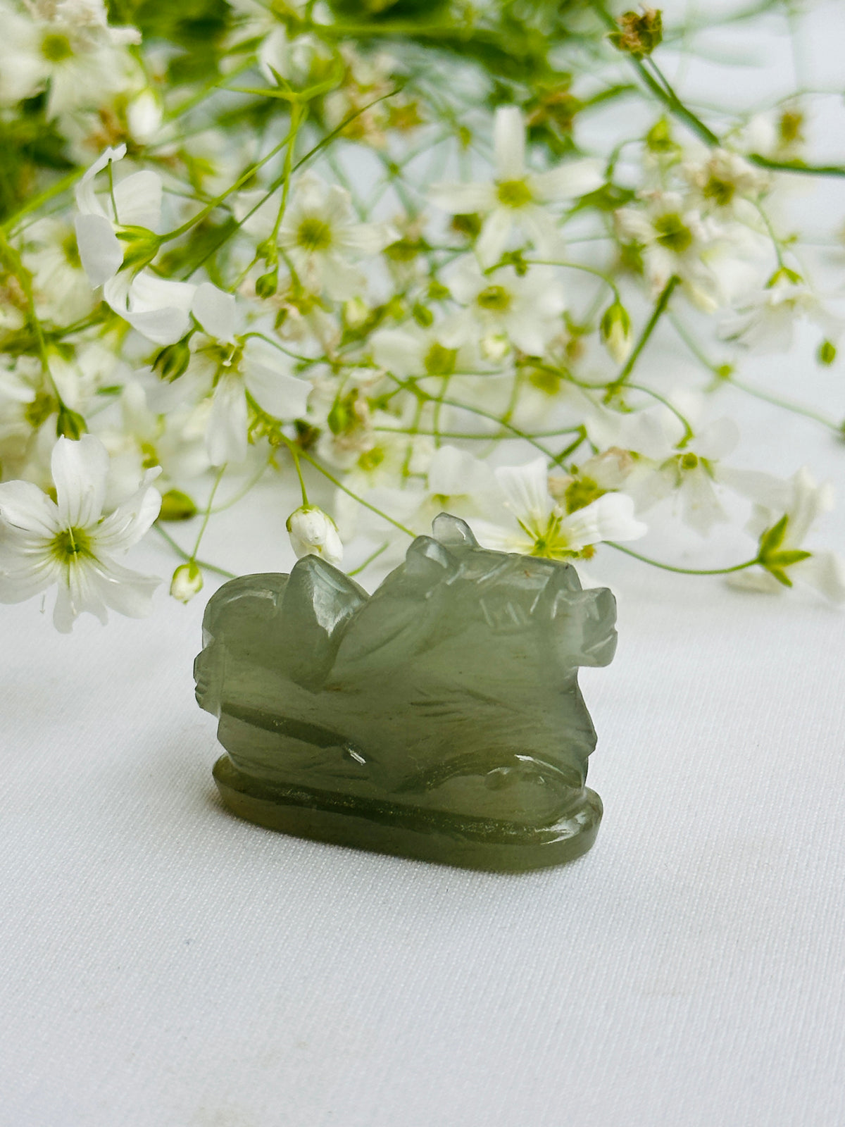 Green Aventurine Nandi (7cm) - Abhimantrit
