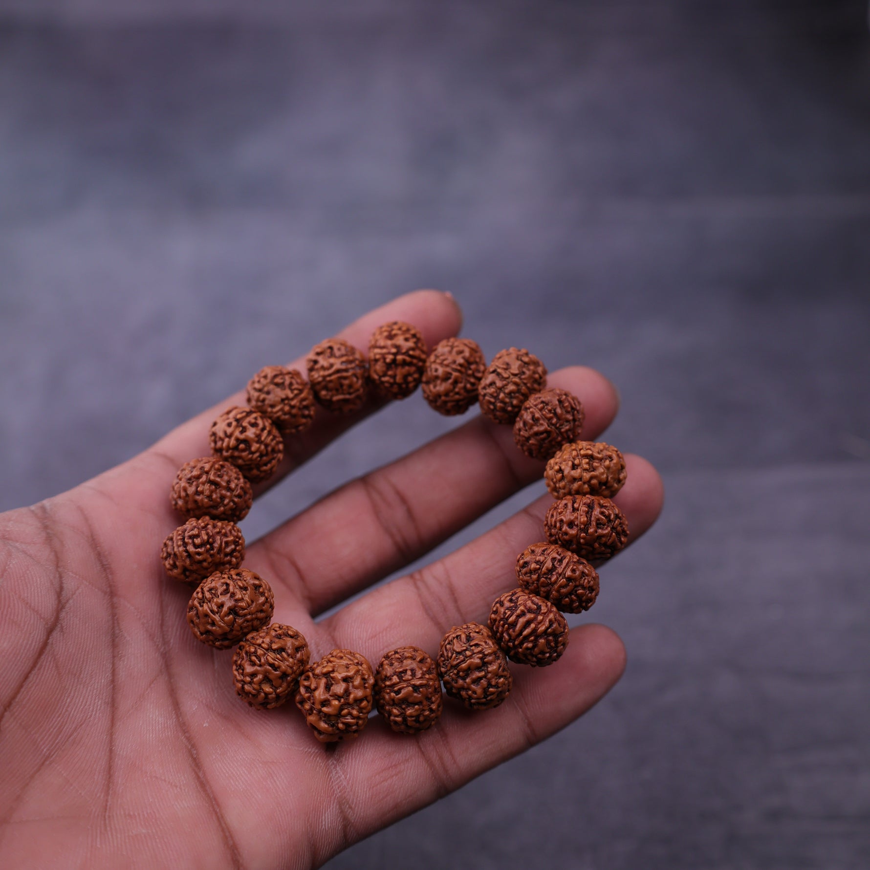 Nepali 7 Mukhi Rudraksha Bracelet for Wealth, Prosperity & Stability