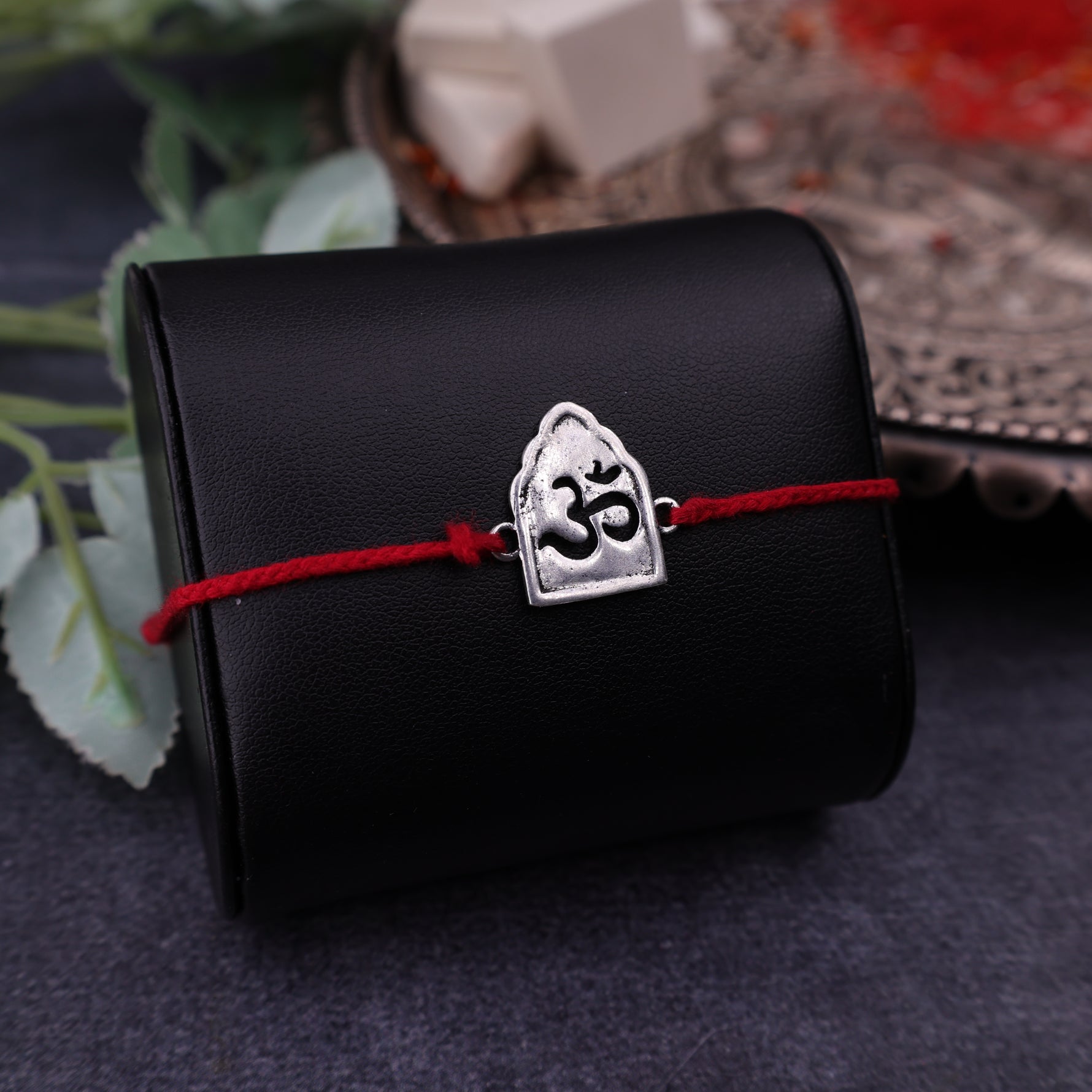 925 Pure Silver OM Rakhi for Peace, Protection & Divine Blessings