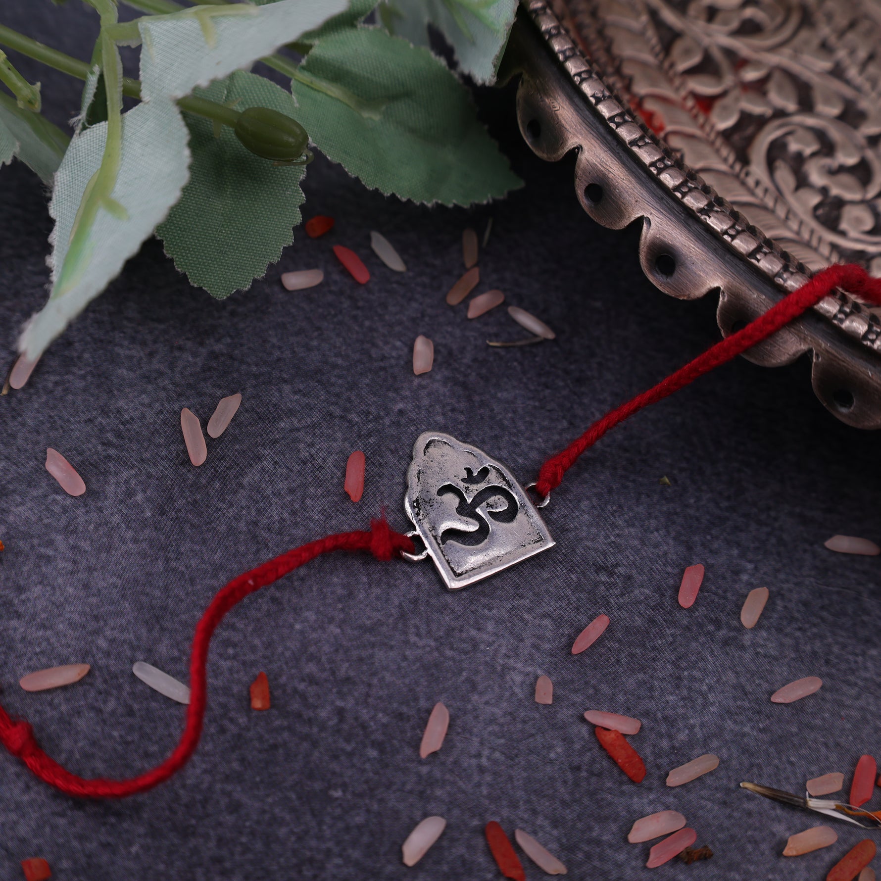 925 Pure Silver OM Rakhi for Peace, Protection & Divine Blessings