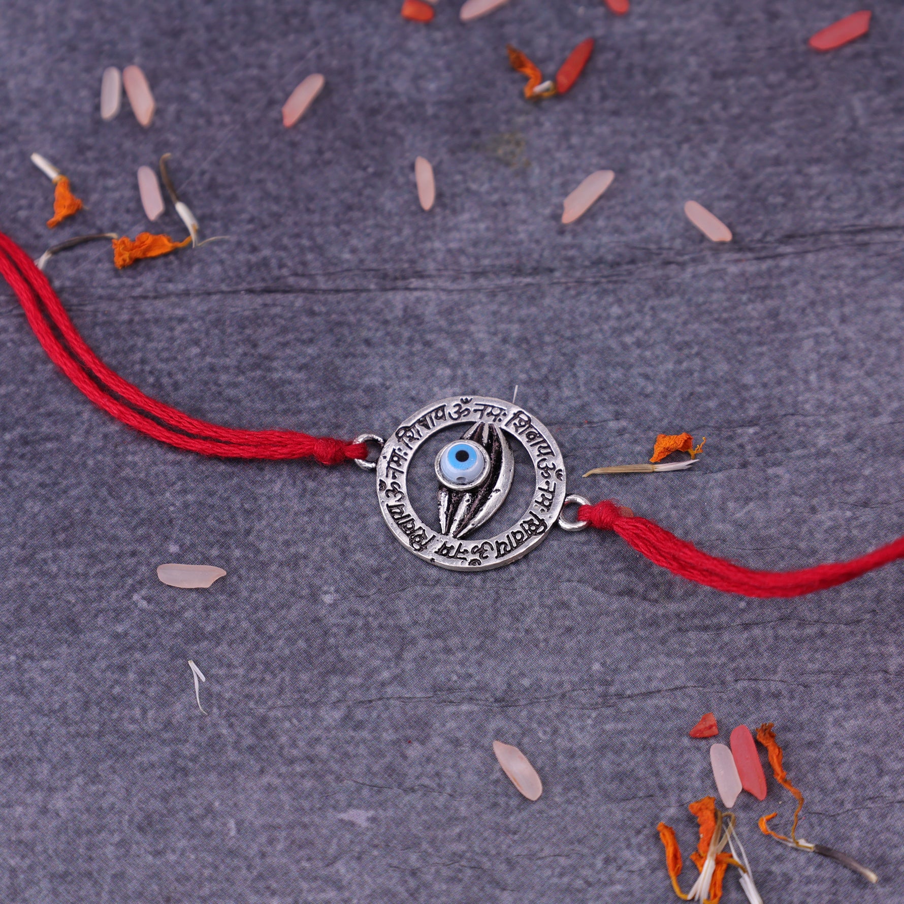 925 Pure Silver Shiv Netra Rakhi for Shiva Protection