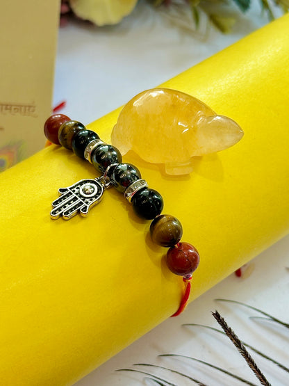 Rakhi For Raksha Of Bhai & Bhabhi (Combo Of 2) - Abhimantrit