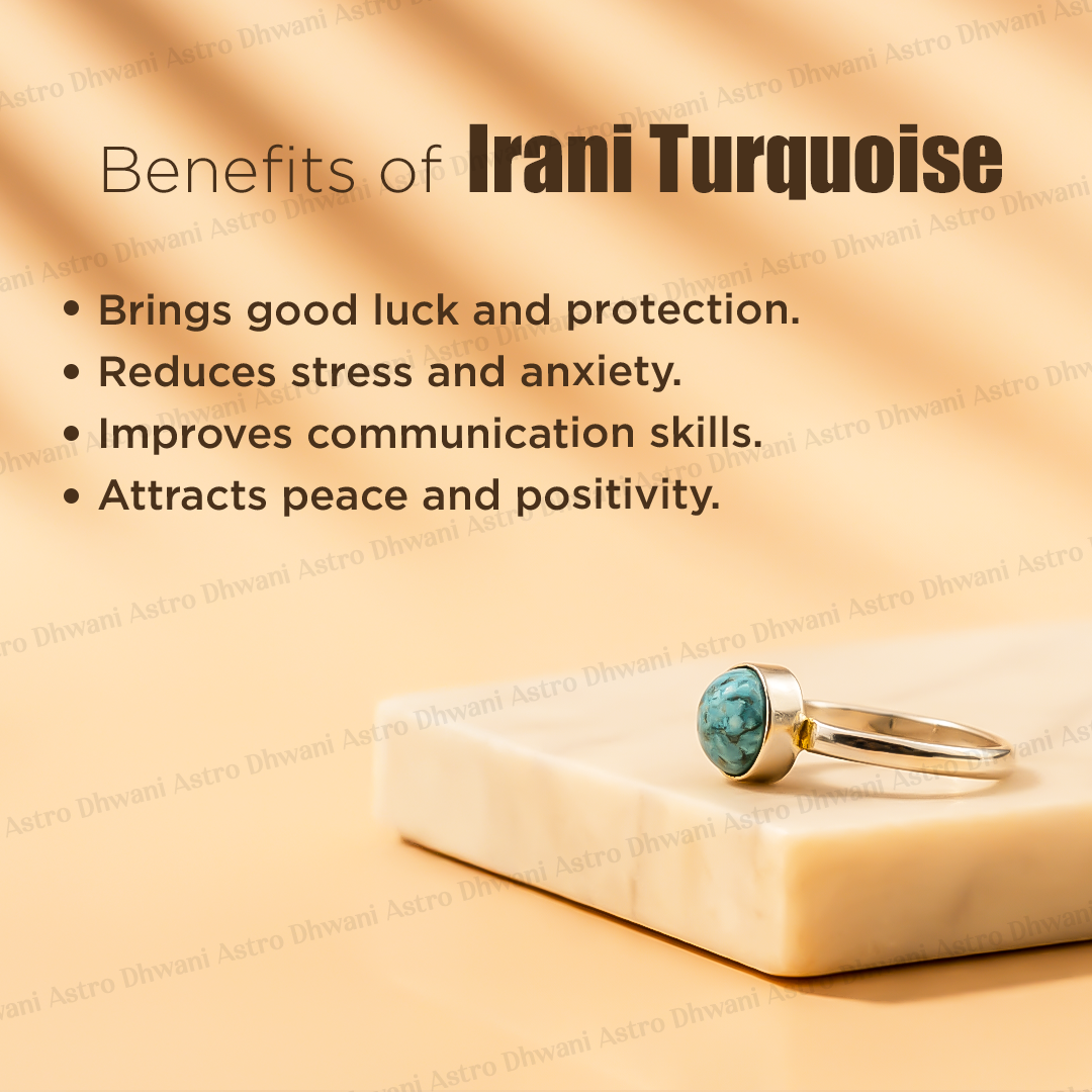 Irani Turquoise Ring: Strengthens Communication & Confidence