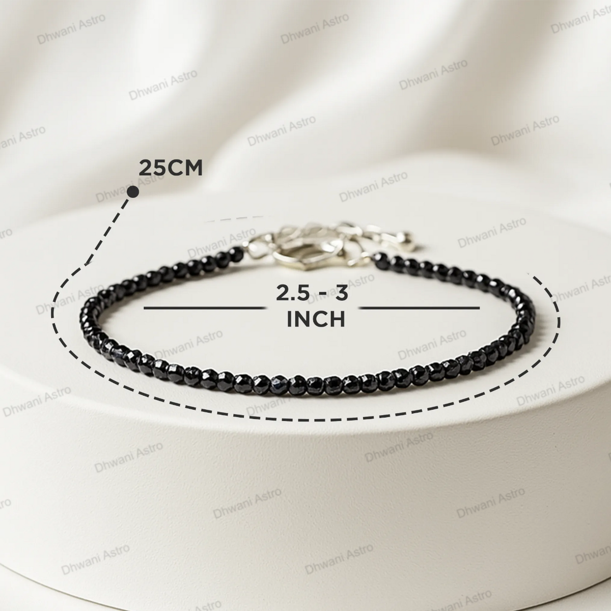 Hematite Diamond Cut Anklet - Abhimantrit & Certified