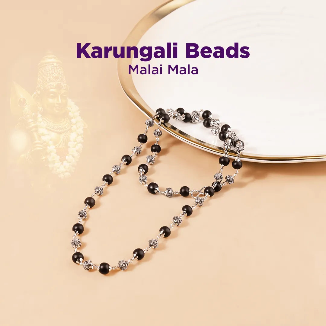 Karungali Beads Malai Mala for Protection, Peace & Spiritual Energy
