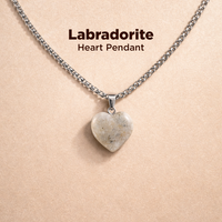 Labradorite Heart Pendant (Abhimantrit) for Intuition & Protection