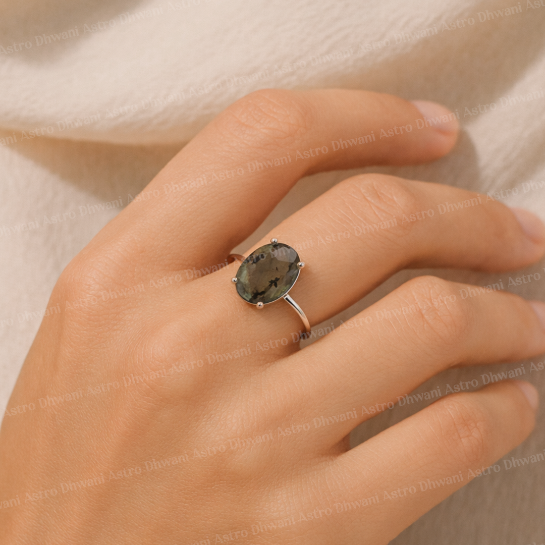 Labradorite Ring Abhimantrit Certified