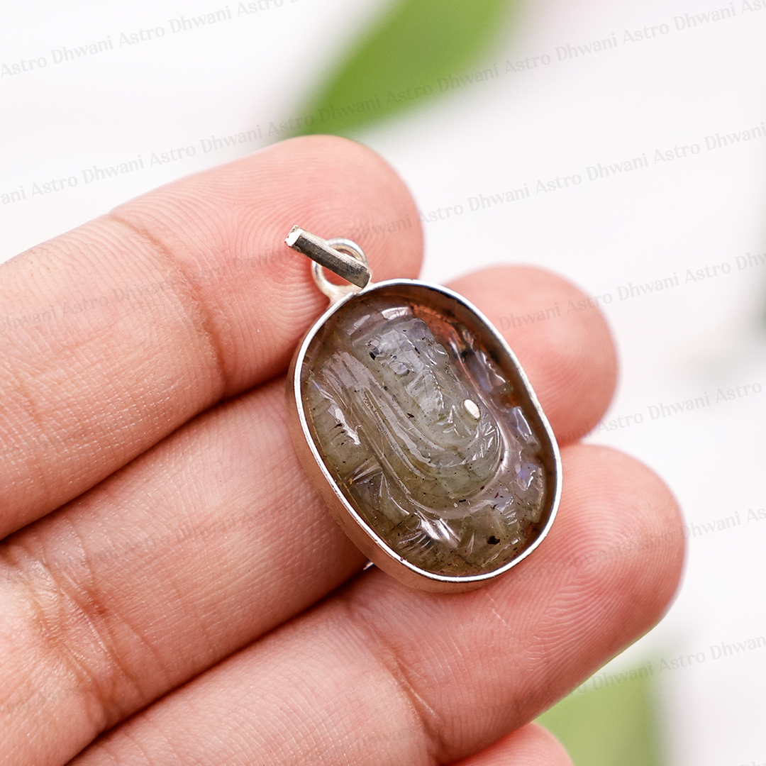 Labradorite Ganesha Pendant For Protection Success