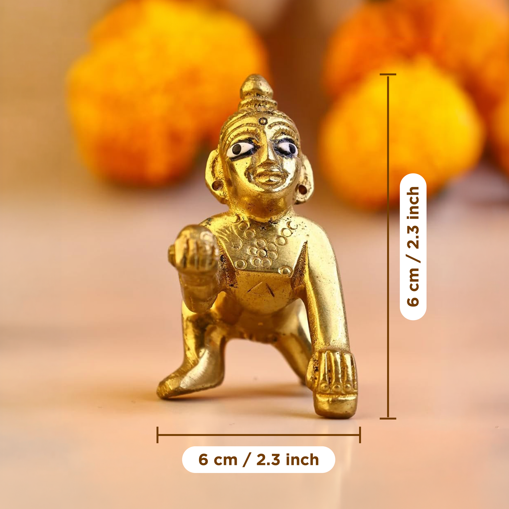 Brass Laddu Gopal Idol