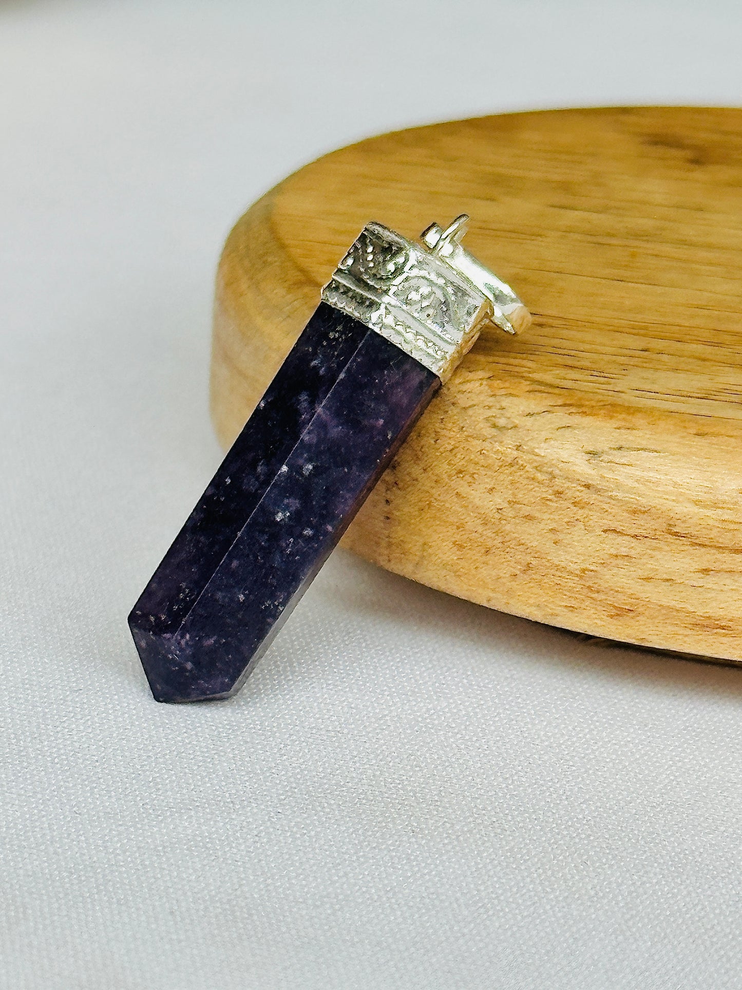 Lepidolite Pencil Pendant - Abhimantrit & Certified