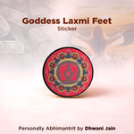 Goddess Laxmi Feet sticker with decorative design on a white background
