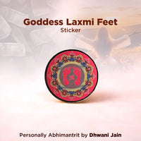 Goddess Laxmi Feet Sticker (Pack of 10pcs) - Lakshmi Charan