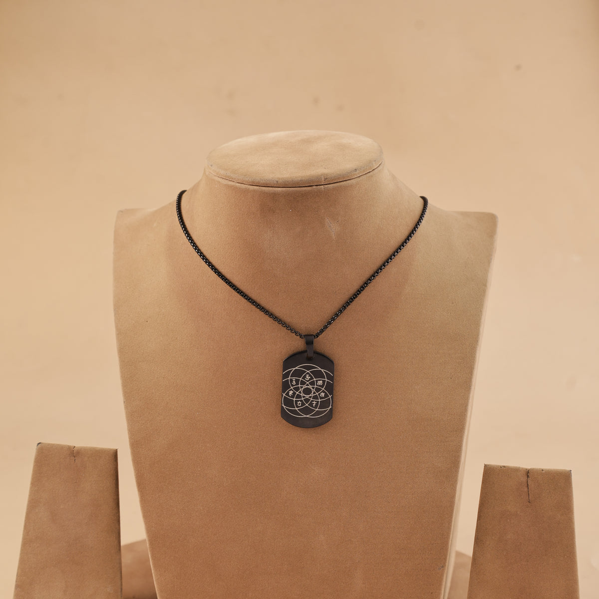 Black 7 Chakra: Blessing & Protection Pendant  - Abhimantrit