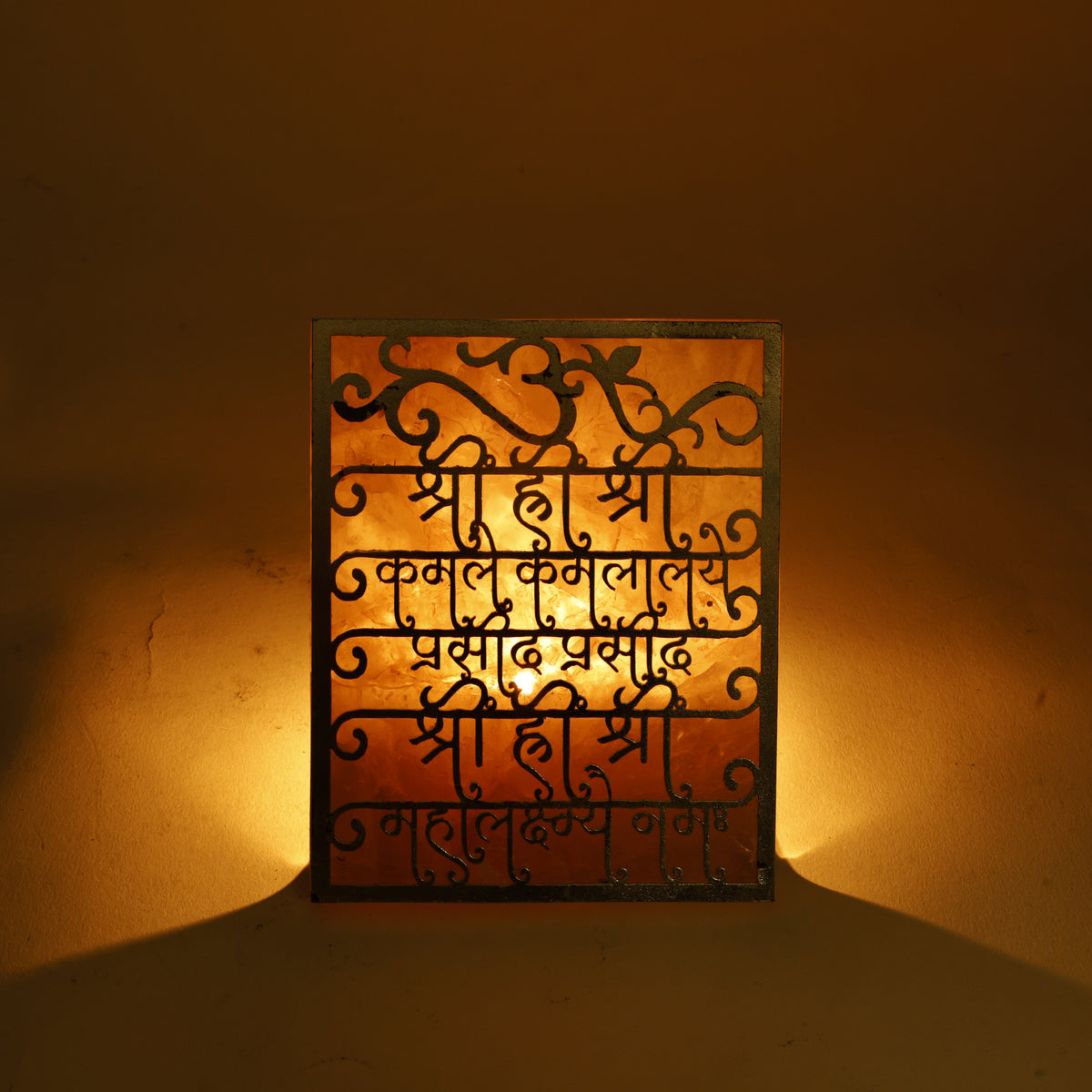 Shree Mahalaxmi Beej Mantra Candle Stand - Abhimantrit